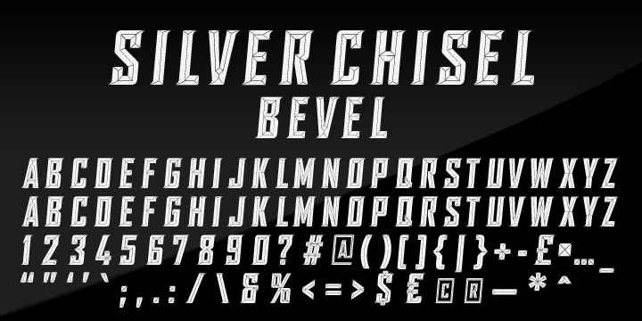 Beispiel einer SILVER CHISEL BOTTOM-Schriftart